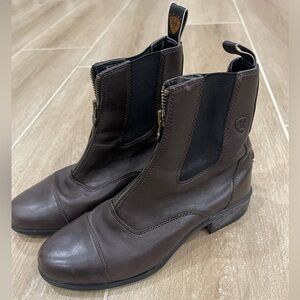 Ariat 4LR Zip Paddock Boots in women's size 6.5B brown